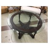 Large GlassTop Mahogany Table