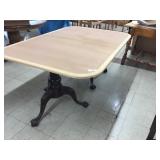 Mahogany Banded Double Pedestal Dining Table