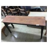 Mahogany Sofa Table-Black Legs-Unfinished Top
