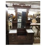 Handcrafted Walnut east-lake style dresser