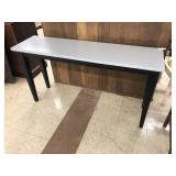 Mahogany Sofa Table-Black Legs Grey Top