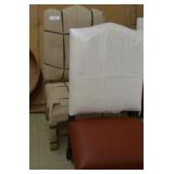 Set of 2 Louis XII Side Chair-Leather,Arch Top