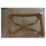 Mahogany Footstool-Unfinished-Very Ornate