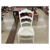 Hand Carved Mahogany Chair-Cream