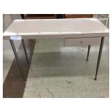 Light Color Mid-Century 1 Drawer Desk