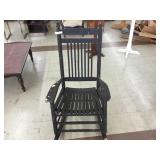 Vintage Look Black Rocking Chair