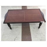 Leather Top Twist Rope Design Coffee Table