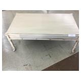 White Wooden Bamboo Style Coffee Table