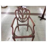 Antique Shield Back Arm Chair-Unfinished