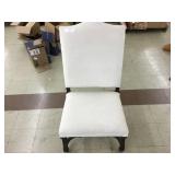 Louis XII Red Leather Seat Arch Back Side Chair