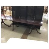 Mahogany Double Pedestal Dining Room Table-Queen A