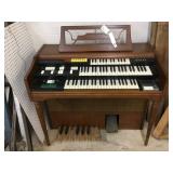 Wurlitzer Electric Organ w/Original Stool-Walnut