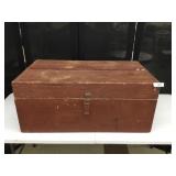 Large Antique Tool Box-Barn Red