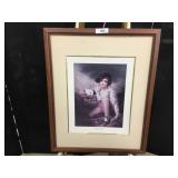 Boy with Rabbit Print-Reproduction