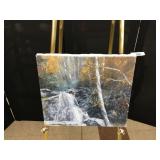 Umframed Oil on Canvas-Chandler-Laurel Falls Autum