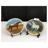 2 Pieces-11" Numbered Collectors Plates-Horses