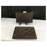 4 Pieces-Dark Wood "What Not" Shelves