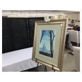 Double Matted Printed behind Museum Glass-Snow Bir