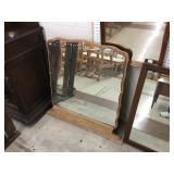 2 Mirrors-One Etched in Walnut Frame, One in Oak F