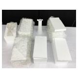 6 Pieces-White Milk Glass Chandalier Globes-7.5"