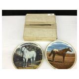 2 Pieces-11" Numbered Collectors Plates-Horses