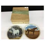 2 Pieces-11" Numbered Collectors Plates-Horses