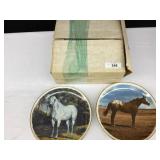 2 Pieces-11" Numbered Collectors Plates-Horses