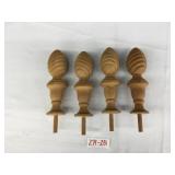 4 Large Mahogany Fineals-Unfinished-8.25" Tall