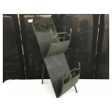 Metal 2 Bin Magazine Rack