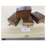 Selection of 4 Finished Cherry Color Curved Sofa L