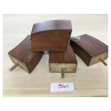 Selection of 4 Finished Cherry Color Curved Sofa L