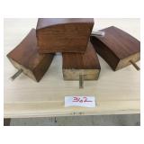 Selection of 4 Finished Cherry Color Curved Sofa L