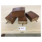 Selection of 4 Finished Cherry Color Curved Sofa L