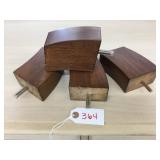 Selection of 4 Finished Cherry Color Curved Sofa L