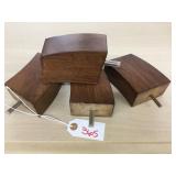 Selection of 4 Finished Cherry Color Curved Sofa L