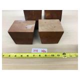 Selection of 4 Finished Cherry Color Tapered Squar