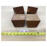 Selection of 4 Finished Cherry Color Tapered Squar