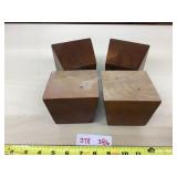 Selection of 4 Finished Cherry Color Tapered Squar