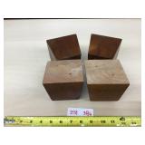 Selection of 4 Finished Cherry Color Tapered Squar