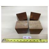 Selection of 4 Finished Cherry Color Tapered Squar