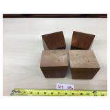 Selection of 4 Finished Cherry Color Tapered Squar