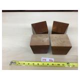 Selection of 4 Finished Cherry Color Tapered Squar