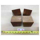 Selection of 4 Finished Cherry Color Tapered Squar