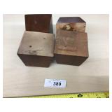 Selection of 4 Finished Cherry Color Tapered Squar