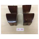 Selection of 4 Finished Cherry Color Curved Sofa L