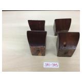 Selection of 4 Finished Cherry Color Curved Sofa L