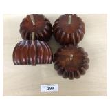 Selection of 4 Finished Cherry Color Carved Sofa L