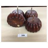 Selection of 4 Finished Cherry Color Carved Sofa L