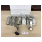 Box of 8 Silver Curved Metal Sofa Legs