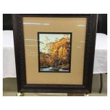 Woods in Fall Painting on Canvas-W.K. Mack(?)-Dark